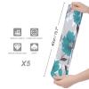 JTKBNVM Teal Grey And White Floral Socks for Women Men Cotton Sock Breathable Boot Socks Warm Calf Socks for Hiking Work Crew Socks Thin Casual Long Socks 5 Pairs view 2
