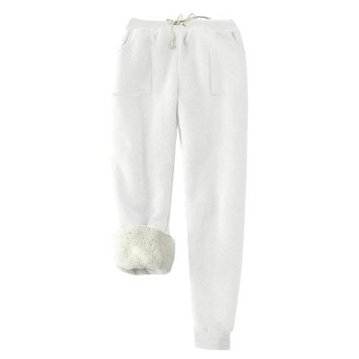 TIGENA Sherpa Lined Pants Women Women's Sherpa Lined Sweatpants with Pockets Winter Warm Jogger Sweatpants Fleece Lined Pants