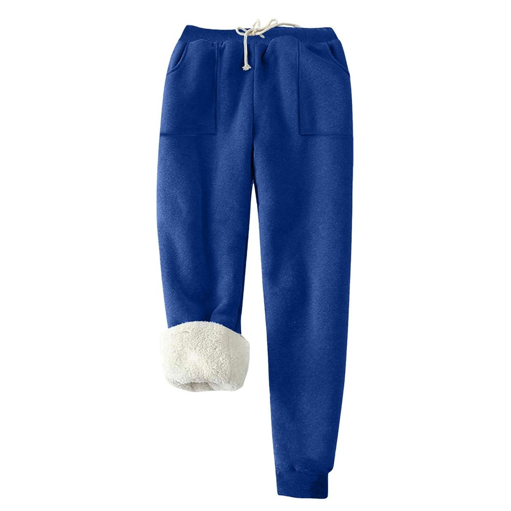 TIGENA Sherpa Lined Leggings Women's Sweatpants with Pockets Winter Warm Jogger Fleece Lined Pants