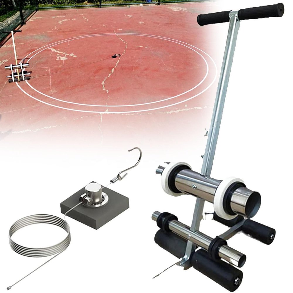 LZDOYY Court Line Tape Machine Floor Marking Machine Basketball Court Line Machine Court Tape Applicator for Tiles, Concrete, Asphalt or Driveway You Can Draw The Lines and Circles You Want