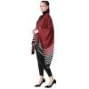GIBZ Women Shawl Wrap Winter Soft Retro Stripe Print Poncho Cape Open Front Warm Casual Sweater Ponchos Red 2 135 * 175cm view 2