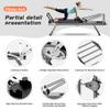 TimberVibe Studio Pilates Reformer, Foldable Pilates Equipment for Home Use and Gym Workout, with Dual Resistance- Springs and Cords, Up to 330 lbs Weight Capacity (Black) view 4