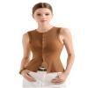 SUUKSESS Women Button Down Going Out Trendy Tops Ribbed Sexy Vest Y2K Tank Tops (Khaki, L) view 1