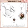 Gifterosity Personalized Photo Compact Mirror Keychain, Silver view 2