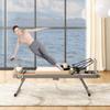 78" Foldable Reformer Pilates Machine for Home Workout,Pilates Reformer Sets for Women,Home Pilates Reformer with 5 Elastic Cords,Home Pilates Equipment with 11 Strength Options for Power Gym (Beige) view 4