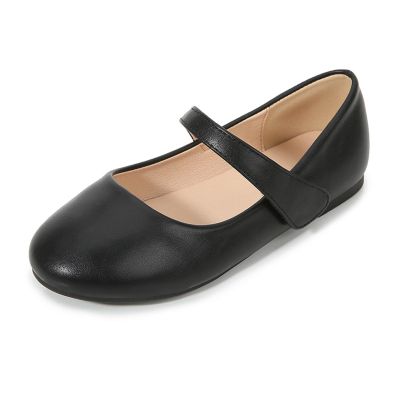 Girls Dress Shoes Patent Leather Wedding Party School Uniform Shoes Ballet Flats Little Girls Flower Girl Shoes (Black, 2 Big Kids)