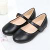 Girls Dress Shoes Patent Leather Wedding Party School Uniform Shoes Ballet Flats Little Girls Flower Girl Shoes (Black, 2 Big Kids) view 3