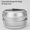TARSHYRY 10pcs Camping Cookware Mess Kit, Lightweight Pot Pan Mini Stove for Backpacking, Outdoor Camping Hiking and Picnic(Kettle, Pot, Frying Pan, Stove, Hand vice) view 4