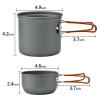 16pcs Camping Cookware Mess Kit, Mini Stove with Lightweight Pot, Stove, Spork and Carry Mesh Bag Fork Spoon Kits for Backpacking, Outdoor Camping Hiking and Picnic (Orange) view 4