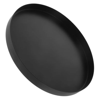 ASAKKURA 30m Stainless Steel Round Black Tray for Jewelry Storage Space-Saving Metal Trinket Dish Decor Organizer for Dresser and Countertops