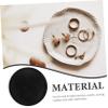 ASAKKURA 30m Stainless Steel Round Black Tray for Jewelry Storage Space-Saving Metal Trinket Dish Decor Organizer for Dresser and Countertops view 3