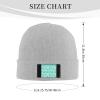 Floral Seamless Pattern Beanie Hat Acrylic Knit Warm Winter Hats for Women Men Skull Cap Gray view 4