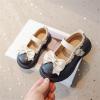 Girl's Platform Mary Janes Pumps Chunky Heel Ankle Strap School Uniform Dress Shoes Bow Gothic Lolita Oxfords (Black, 13.5 Little Child) view 3