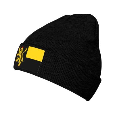 ZKLCRYTR Pfalzfahne Beanie Hat Acrylic Knit Warm Winter Hats for Women Men Skull Cap Black