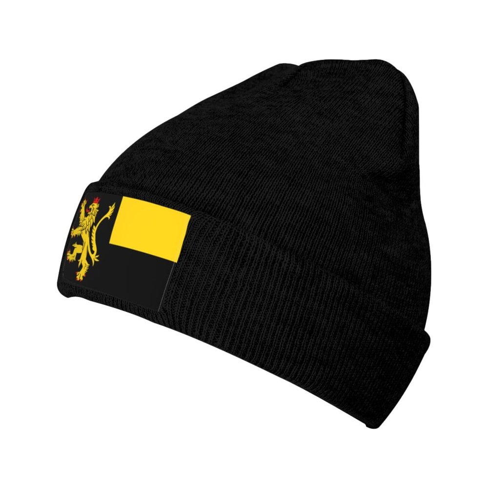 ZKLCRYTR Pfalzfahne Beanie Hat Acrylic Knit Warm Winter Hats for Women Men Skull Cap Black