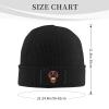ZKLCRYTR Boxer Dog with Bandana Beanie Hat Acrylic Knit Warm Winter Hats for Women Men Skull Cap Black view 4
