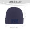 ZKLCRYTR Flag of Alaska Texture Effect Beanie Hat Acrylic Knit Warm Winter Hats for Women Men Skull Cap Navy Blue view 4
