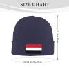 ZKLCRYTR Flag of Yemen Beanie Hat Acrylic Knit Warm Winter Hats for Women Men Skull Cap Navy Blue view 4