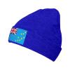 ZKLCRYTR Flag of Tuvalu Beanie Hat Acrylic Knit Warm Winter Hats for Women Men Skull Cap Blue view 1