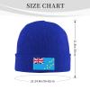 ZKLCRYTR Flag of Tuvalu Beanie Hat Acrylic Knit Warm Winter Hats for Women Men Skull Cap Blue view 4
