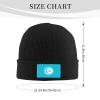 ZKLCRYTR Flag of The Turkic Council Beanie Hat Acrylic Knit Warm Winter Hats for Women Men Skull Cap Black view 4