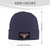 American Veteran Eagles Beanie Hat Acrylic Knit Warm Winter Hats for Women Men Skull Cap Navy Blue view 4