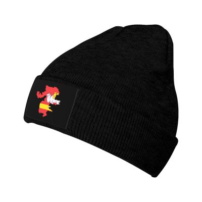 ZKLCRYTR Chelyab Obl Geo Stub Beanie Hat Acrylic Knit Warm Winter Hats for Women Men Skull Cap Black