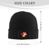 ZKLCRYTR Chelyab Obl Geo Stub Beanie Hat Acrylic Knit Warm Winter Hats for Women Men Skull Cap Black view 4
