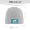 ZKLCRYTR Flag of The Lipovans Beanie Hat Acrylic Knit Warm Winter Hats for Women Men Skull Cap Gray view 4