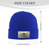 Mesh Style Flag of The United States Virgin Islands Beanie Hat Acrylic Knit Warm Winter Hats for Women Men Skull Cap Blue view 4