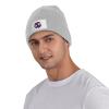 ZKLCRYTR Flag of The Organized Village of Kake Beanie Hat Acrylic Knit Warm Winter Hats for Women Men Skull Cap Gray view 2