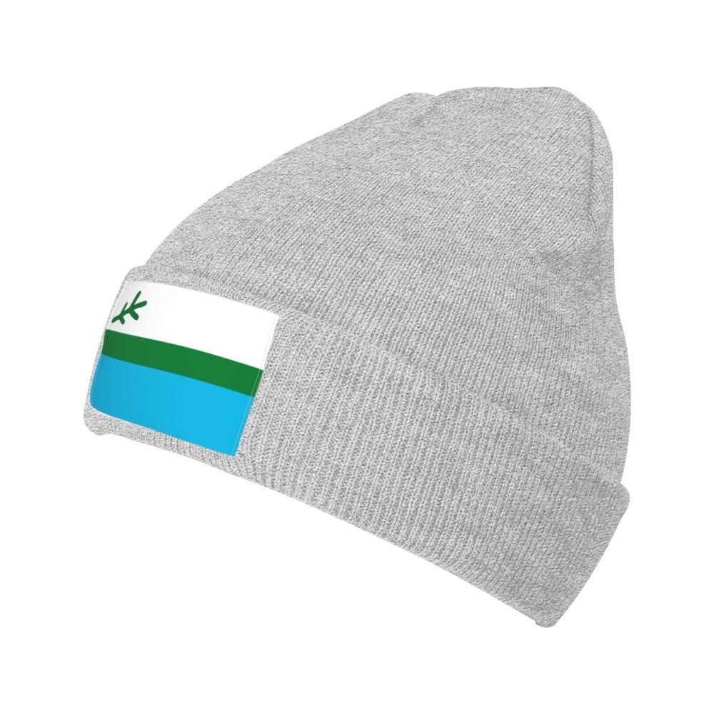 ZKLCRYTR Flag of Labrador Beanie Hat Acrylic Knit Warm Winter Hats for Women Men Skull Cap Gray