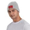 ZKLCRYTR Flag of Free Aceh Movement Beanie Hat Acrylic Knit Warm Winter Hats for Women Men Skull Cap Gray view 2