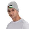 ZKLCRYTR Flag of Palestine Beanie Hat Acrylic Knit Warm Winter Hats for Women Men Skull Cap Gray view 2