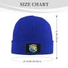 Skeleton Surfing On The Waves Beanie Hat Acrylic Knit Warm Winter Hats for Women Men Skull Cap Blue view 4