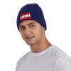 ZKLCRYTR Flag of Rarotonga 1858-1888 Beanie Hat Acrylic Knit Warm Winter Hats for Women Men Skull Cap Navy Blue view 2