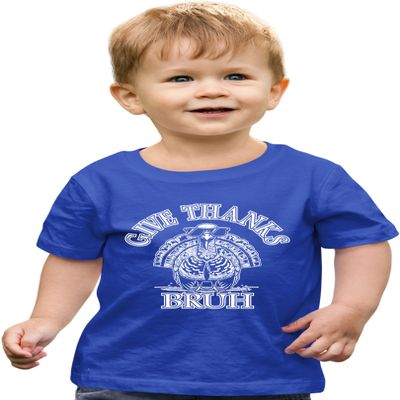 5T Royal Toddler Give Thanks Bruh Funny Thanksgiving Toddler T-Shirt