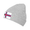 ZKLCRYTR Flag of The Faroe Islands Beanie Hat Acrylic Knit Warm Winter Hats for Women Men Skull Cap Gray view 1