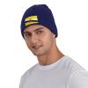 ZKLCRYTR Flag of Brunei Beanie Hat Acrylic Knit Warm Winter Hats for Women Men Skull Cap Navy Blue view 2
