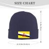 ZKLCRYTR Flag of Brunei Beanie Hat Acrylic Knit Warm Winter Hats for Women Men Skull Cap Navy Blue view 4