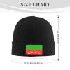 ZKLCRYTR Flag of The Brahui People Beanie Hat Acrylic Knit Warm Winter Hats for Women Men Skull Cap Black view 4