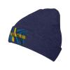 Silk Style Flag of Sweden Beanie Hat Acrylic Knit Warm Winter Hats for Women Men Skull Cap Navy Blue view 1