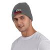 Silk Style Flag of Chile Beanie Hat Acrylic Knit Warm Winter Hats for Women Men Skull Cap Deep Heather view 2