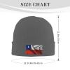 Silk Style Flag of Chile Beanie Hat Acrylic Knit Warm Winter Hats for Women Men Skull Cap Deep Heather view 4