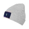 Silk Style Flag of Guam Beanie Hat Acrylic Knit Warm Winter Hats for Women Men Skull Cap Gray view 1