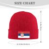 ZKLCRYTR Flag of Serbia Beanie Hat Acrylic Knit Warm Winter Hats for Women Men Skull Cap Red view 4