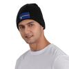 ZKLCRYTR Flag of Nauru Beanie Hat Acrylic Knit Warm Winter Hats for Women Men Skull Cap Black view 2