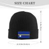 ZKLCRYTR Flag of Nauru Beanie Hat Acrylic Knit Warm Winter Hats for Women Men Skull Cap Black view 4
