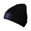 Silk Style Flag of Nebraska Beanie Hat Acrylic Knit Warm Winter Hats for Women Men Skull Cap Black view 1