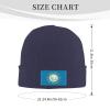 Flag of South Dakota Beanie Hat Acrylic Knit Warm Winter Hats for Women Men Skull Cap Navy Blue view 4